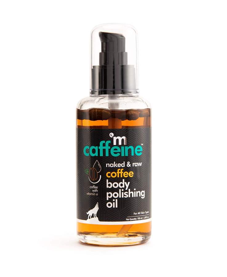 mCaffeine Naked and Raw Coffee Body Polishing Olive Oil for All Skin ( Nourishing) - 100ml