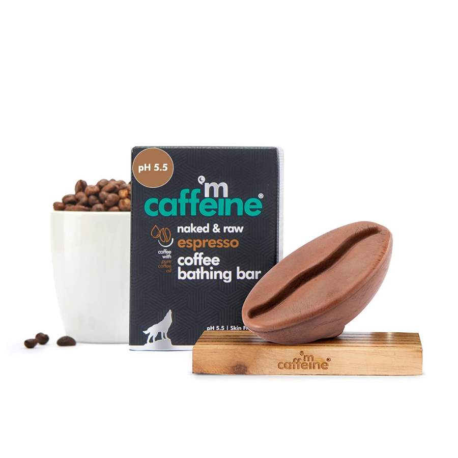 mCaffeine Naked & Raw Espresso Coffee Bathing Bar Soap - 100g