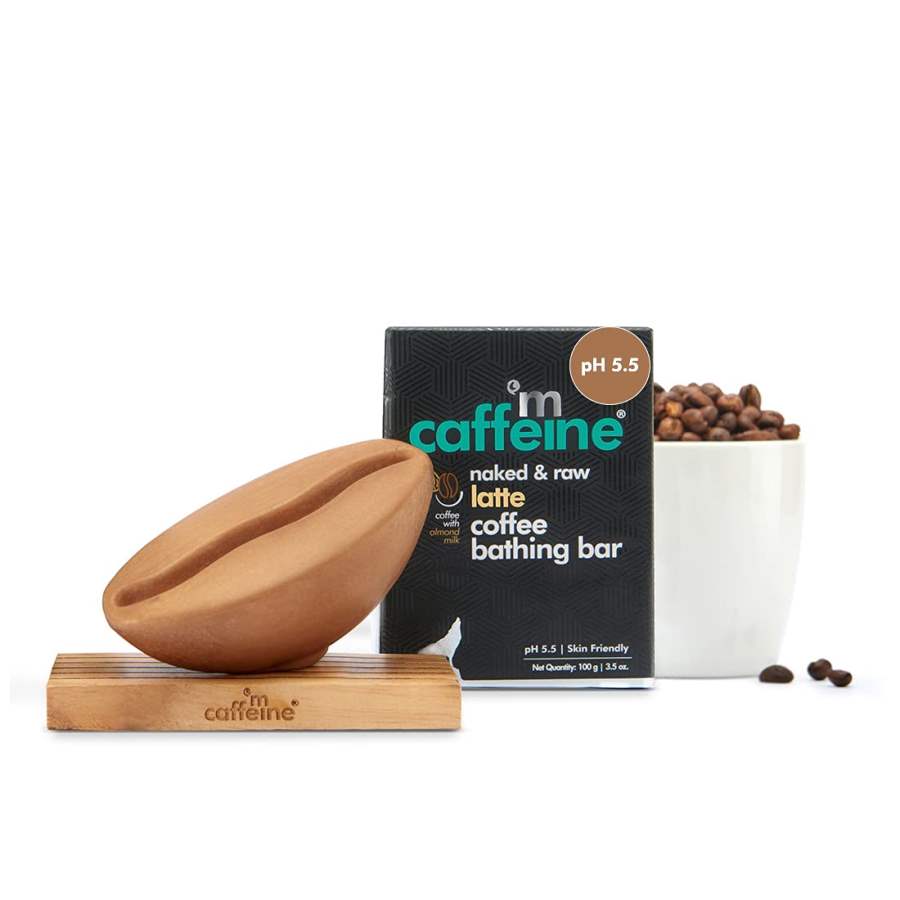 mCaffeine Naked & Raw Latte Coffee Bathing Bar Soap - 100g