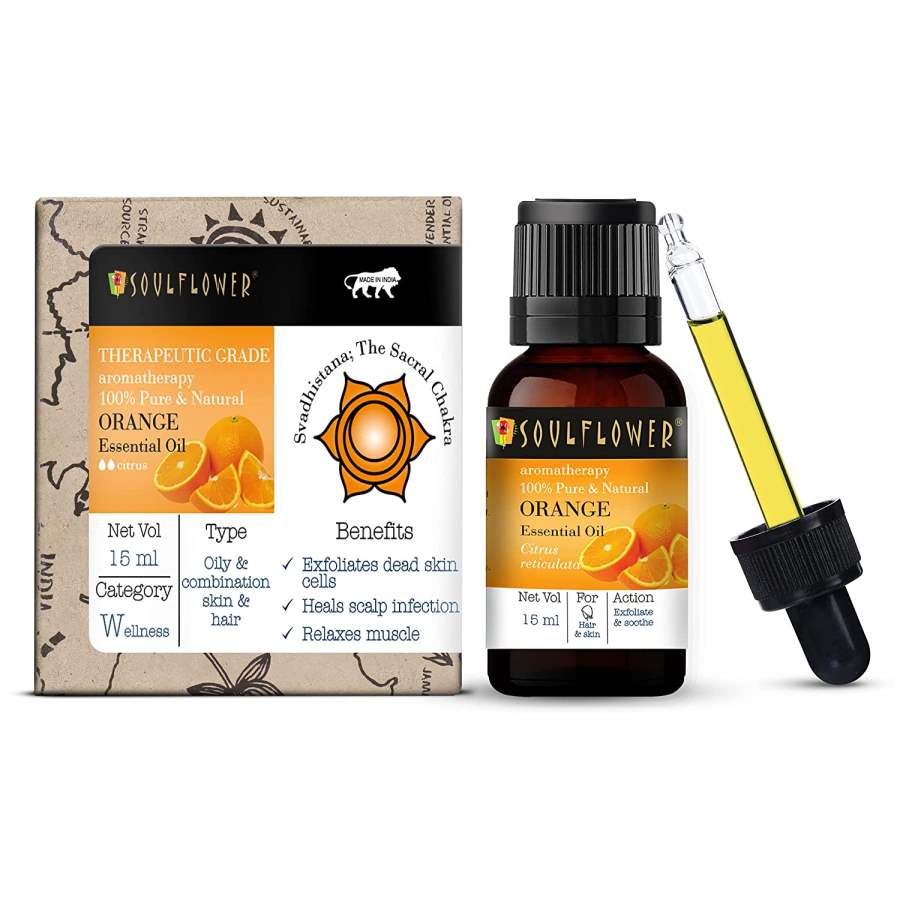 Soulflower Orange Essential Oil - 15ml