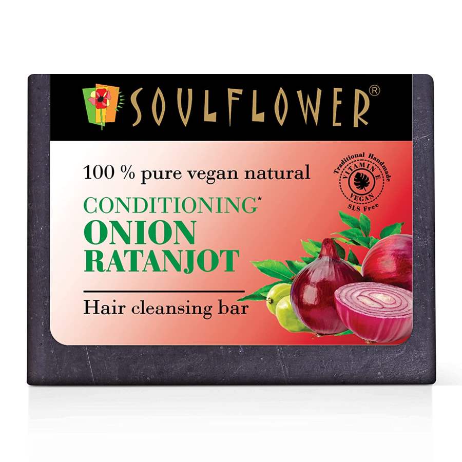 Soulflower Conditioning Onion Ratanjot Hair Cleansing Bar - 150g