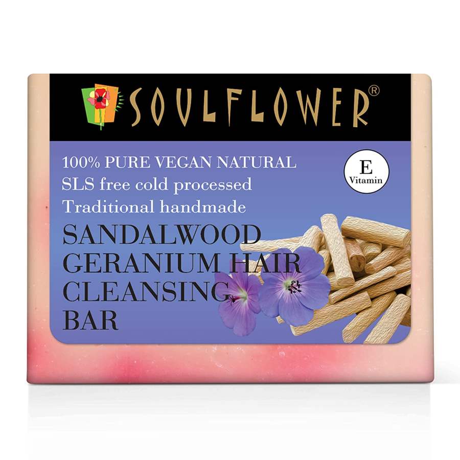 Soulflower Shampoo Bar Sandalwood And Geranium - 150g