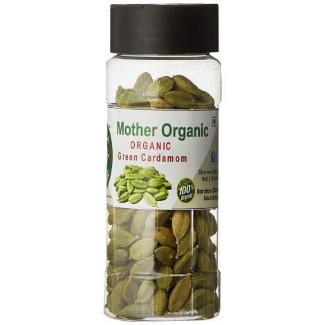Mother Organic Green Cardamom Bottle - 50 GM