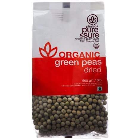Pure & Sure Green Peas Dried - 500 GM
