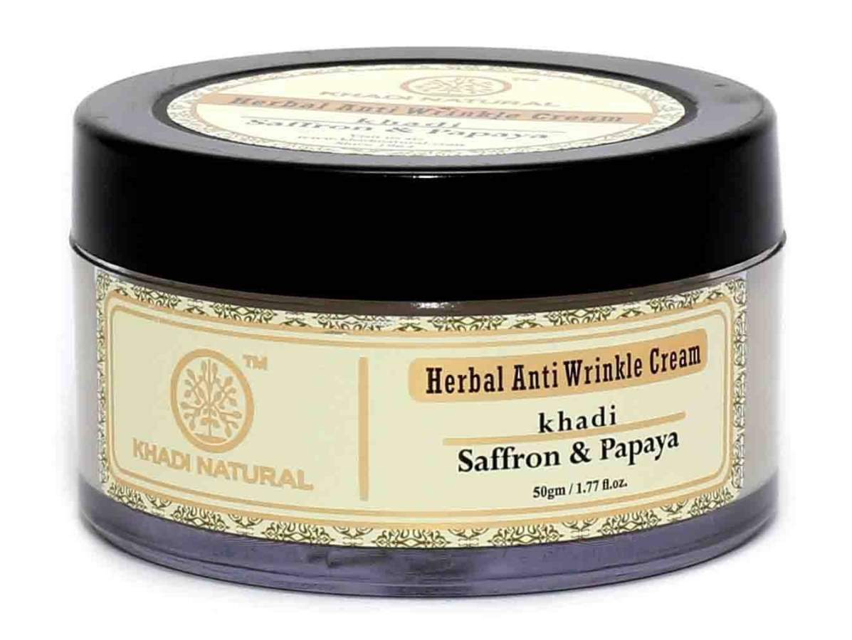 Khadi Natural Saffron and Papaya Herbal Anti Wrinkle Cream - 50 GM