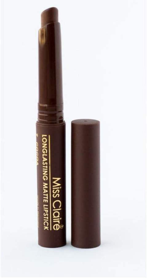Miss Claire Longlasting Matte Lipstick Toffee 13, Brown - 2 GM