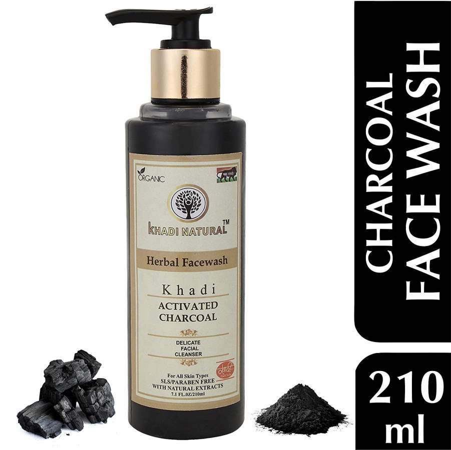 Khadi Natural Activated Charcoal herbal face wash - 210 ML