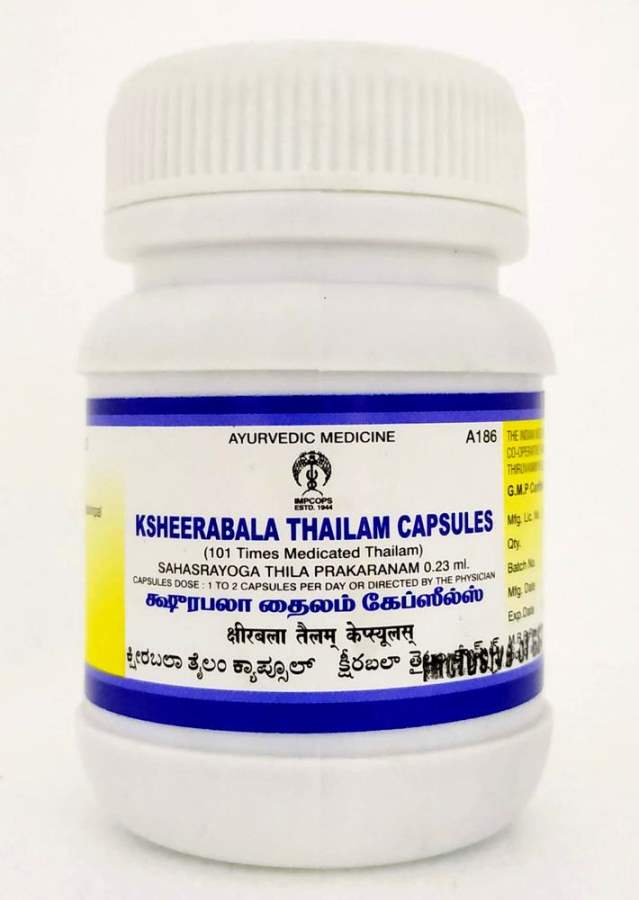 Impcops Ayurveda Ksheerabala 101 Thailam Capsules - 120 capsule 