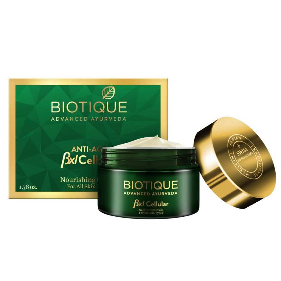 Biotique Advanced Anti Age BXL Cellular Bio Saffron Nourishing Cream - 50 GM