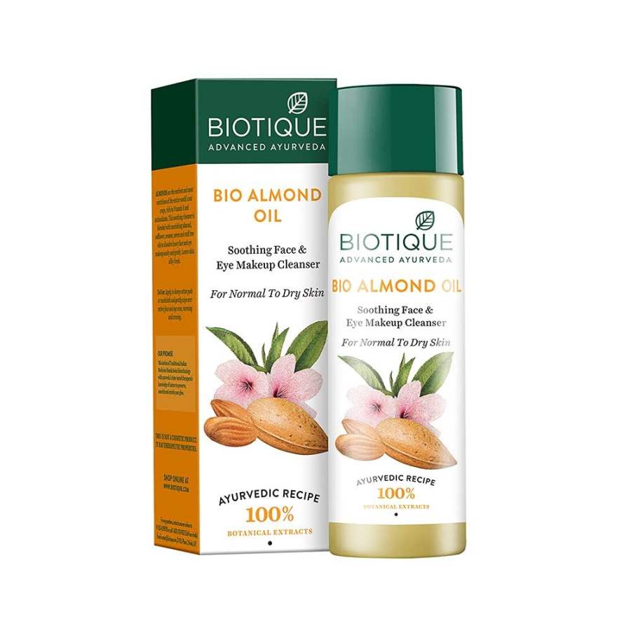 Biotique Bio Almond Oil Soothing Face and Eye Makeup Cleanser - 120 ML