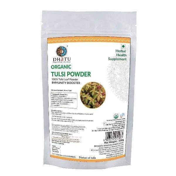 Dhatu Organics Tulsi Leaf Powder - 100 GM