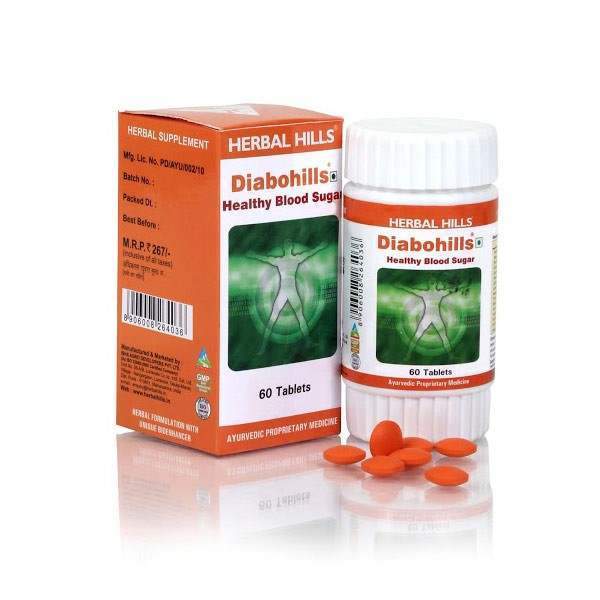 Herbal Hills Diabohills Tablets for Healthy Blood Sugar - 60 Tabs