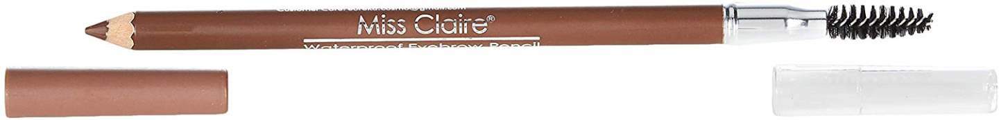 Miss Claire Waterproof Eyebrow Pencil/Mascara Brush, Light Brown - 1.4 g