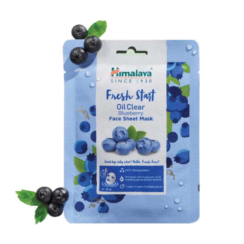 Himalaya Fresh Start Oil Clear Blueberry Face Sheet Mask - 30 gm