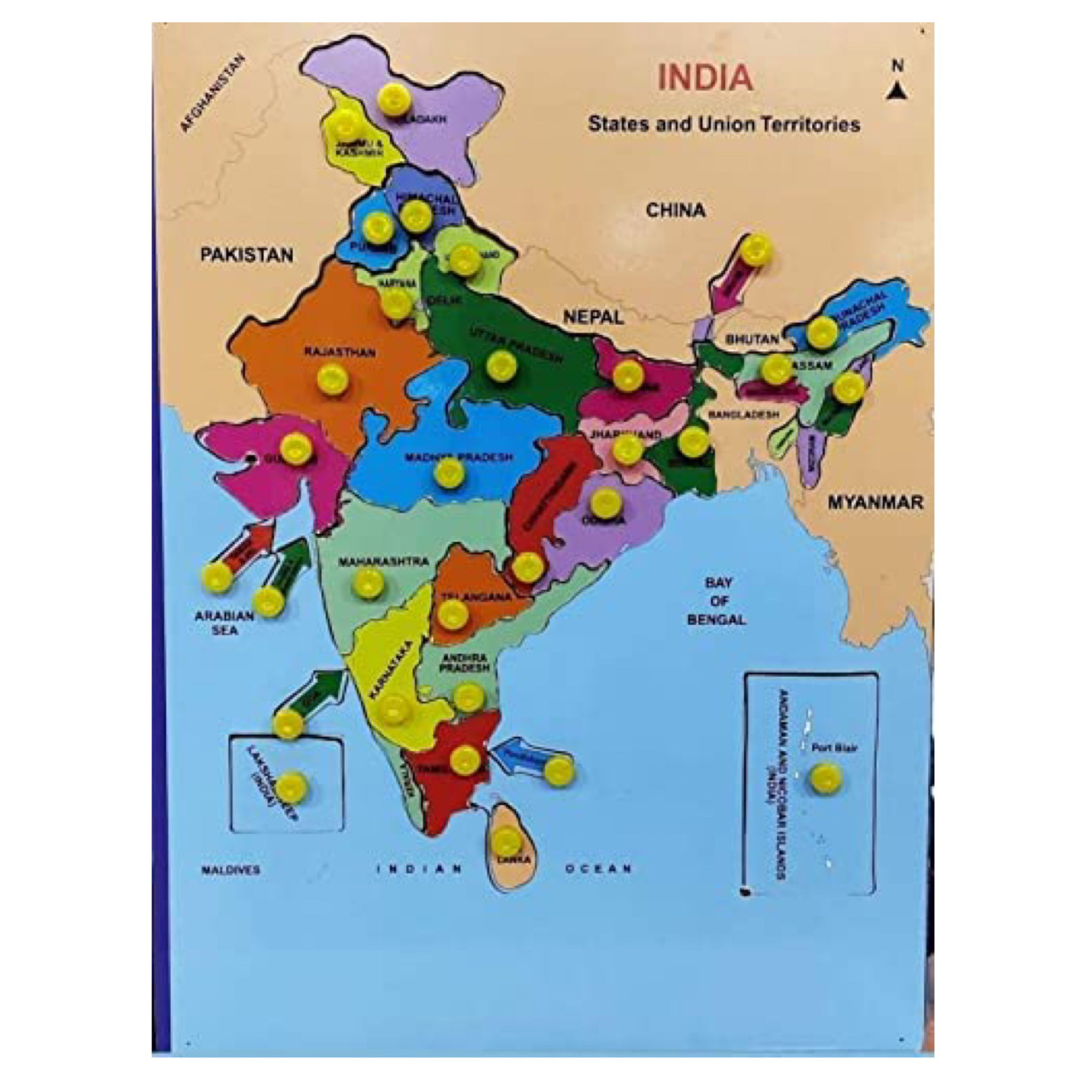 Muthu Groups India map (states and union teeeitories) - 1 no
