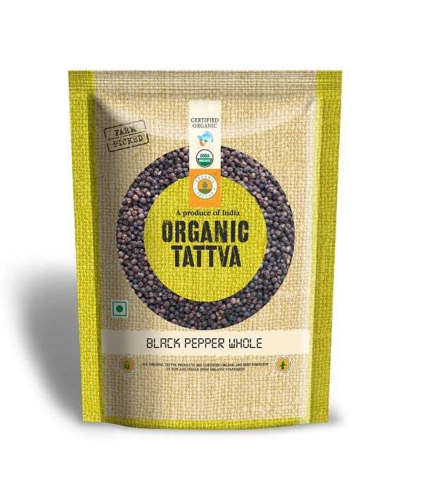 Organic Tattva Black Pepper Whole - 100 GM
