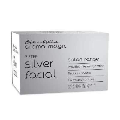 Aroma Magic 7 Step Silver Facial Kit Salon Range - 35GM+10 ML