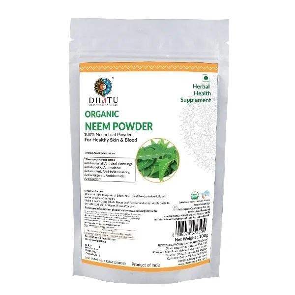Dhatu Organics Neem Leaf Powder - 100 GM