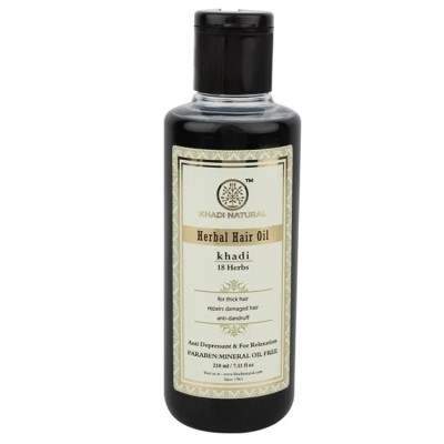 Khadi Natural 18 Herbs Herbal Hair Oil (Anti Depressent And For Relaxation) - 210 ML