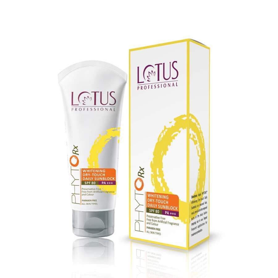 Lotus Herbals Whitening Dry Touch Daily Sunblock Spf 80 Pa++ - 50 GM
