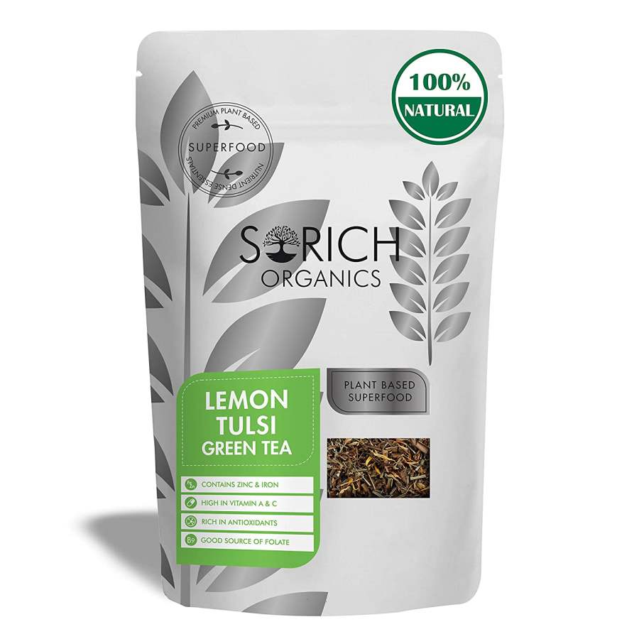 Sorich Organics Lemon Tulsi Green Tea - 100 Gm