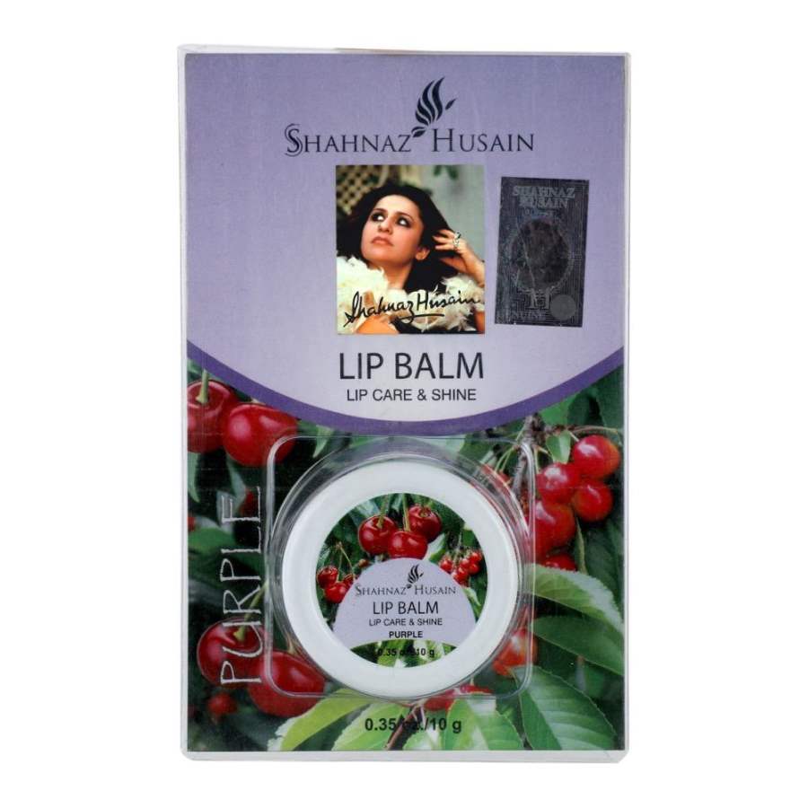 Shahnaz Husain Lip Balm Lip Care & Shine (Purple) - 10 GM