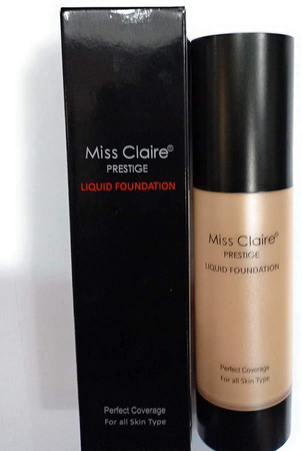 Miss Claire Prestige Liquid Foundation Perfect Coverage, 21 Natural Beige - 35 ML
