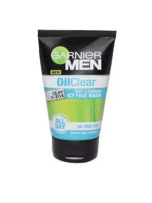 Garnier Men Oil Clear Clay D Tox Deep Cleansing Icy Face Wash - 100 GM