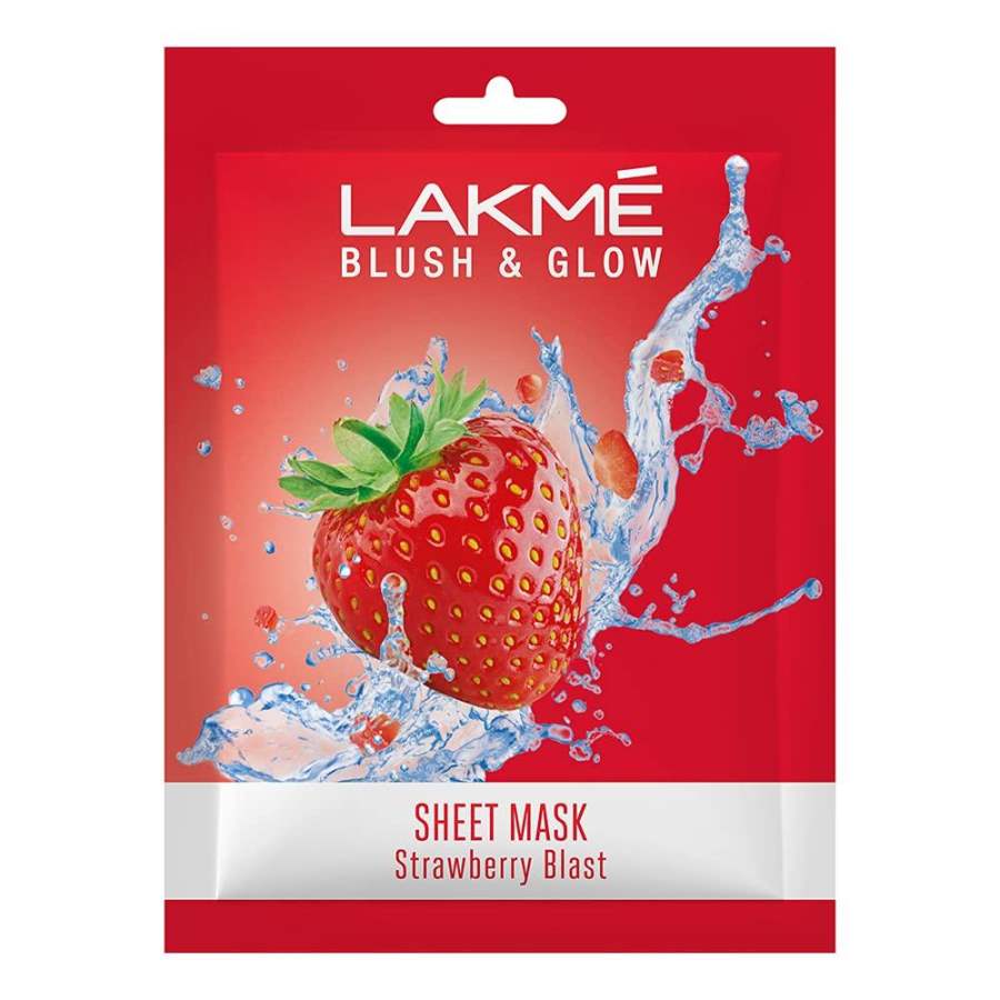 Lakme Blush & Glow Strawberry Sheet Mask - 1 No