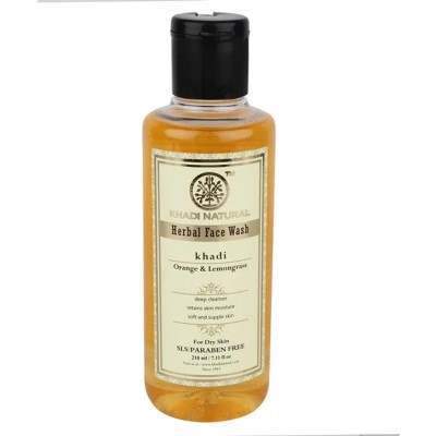 Khadi Natural Orange & Lemongrass Herbal Face Wash (For Dry Skin) - 210 ML