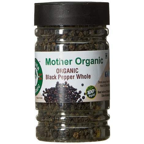 Mother Organic Black Pepper Whole Bottle - 100 GM