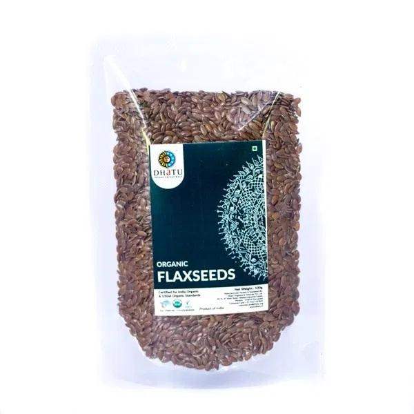 Dhatu Organics Flaxseeds - 100 GM