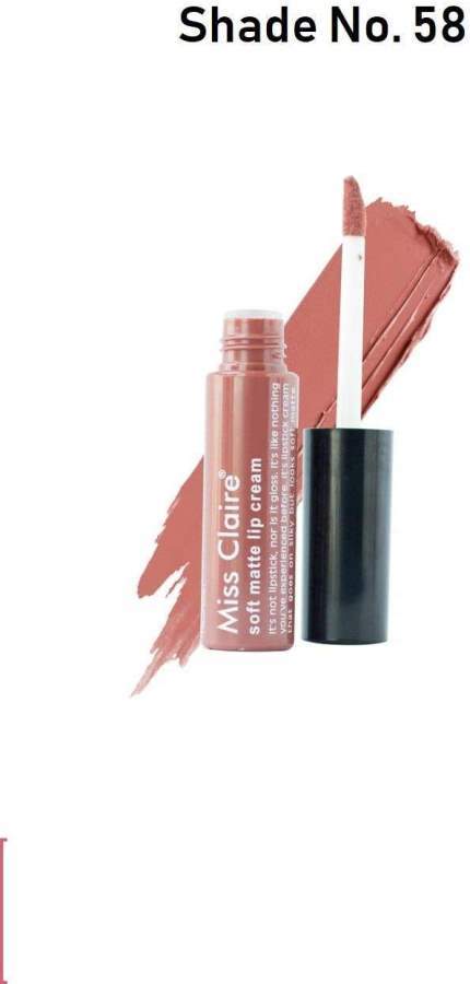 Miss Claire Soft Matte Lip Cream, 58 Pink - 6 g