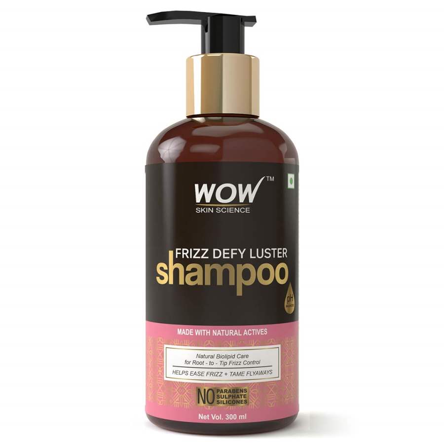 WOW Frizz Defy Luster No Parabens, Sulphate & Silicone Shampoo - 300 ml