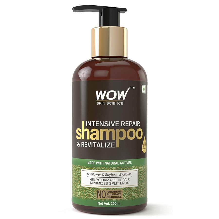 WOW Intensive Repair & Revitalize No Parabens, Sulphate & Silicone Shampoo - 300 ml