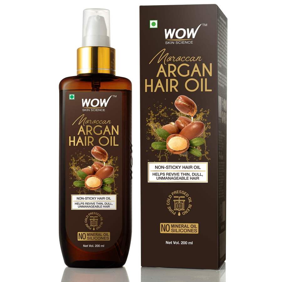 WOW Skin Science Cold Pressed Moroccan Argan Hair Oil - 200 ML