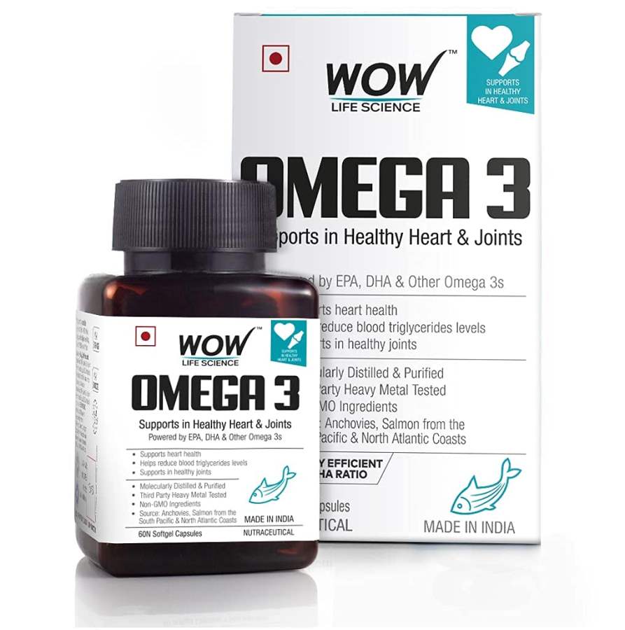 WOW Omega-3 Fish Oil Triple Strength Capsules - 1000mg - 60 Caps