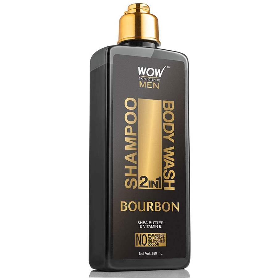 WOW Skin Science Bourbon 2-In-1 Shampoo + Body Wash - 250 ml