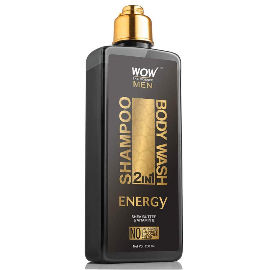 WOW Skin Science Energy 2-In-1 Shampoo + Body Wash - 250 ml