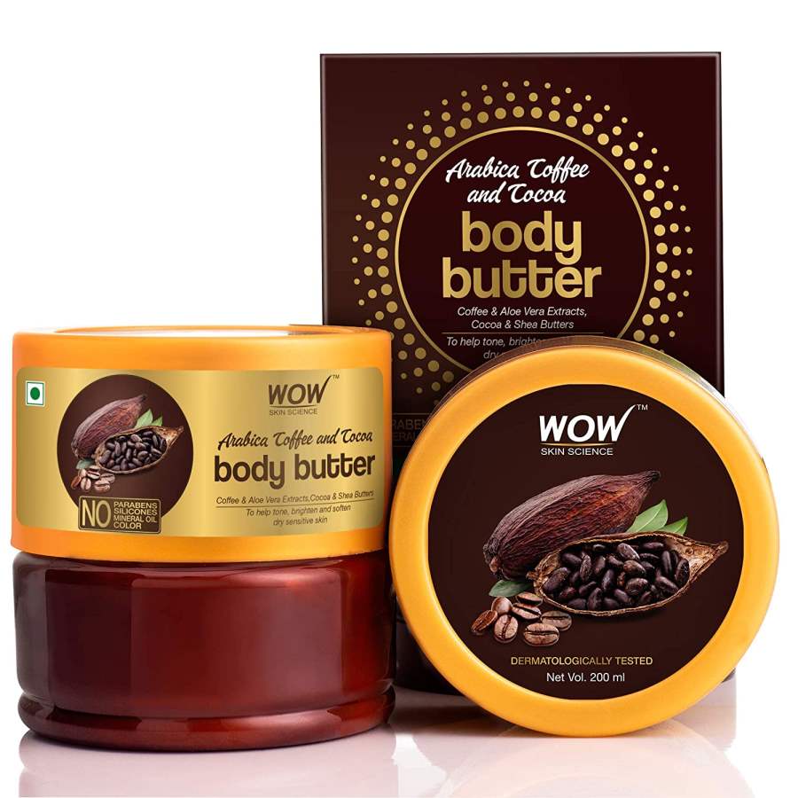 WOW Skin Science Arabica Coffee and Cocoa Body Butter - 200 ML