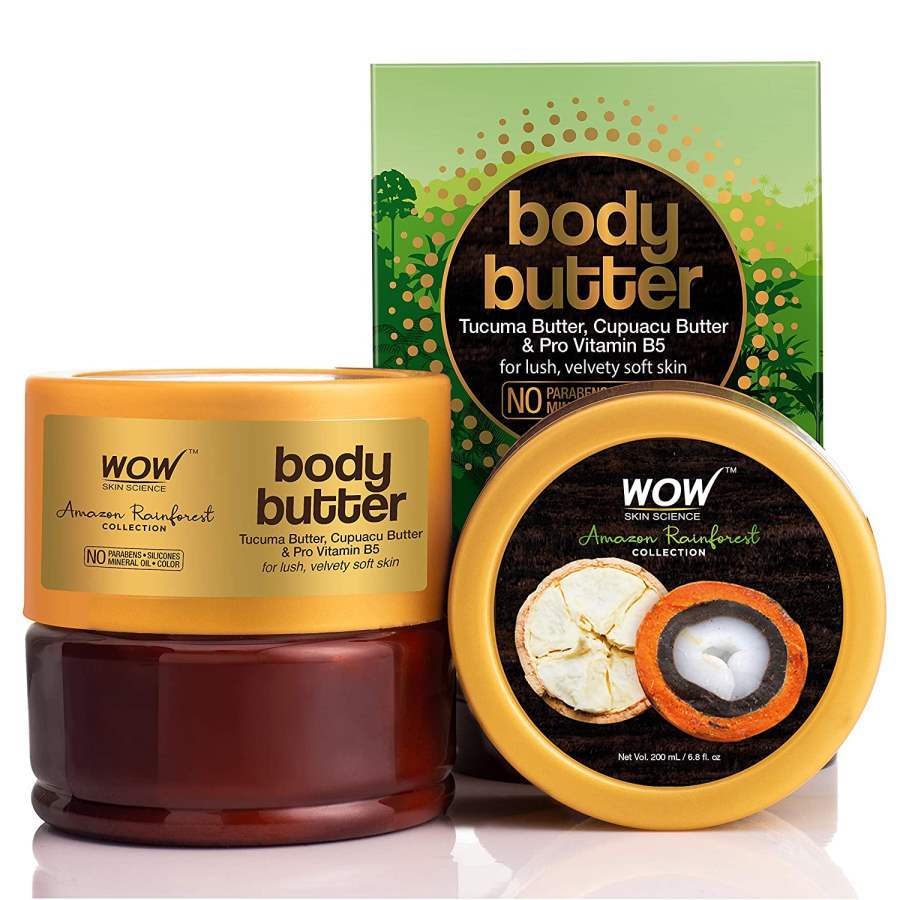 WOW Amazon Rainforest Collection Body Butter with Tucuma and Cupuacu Butter - 200 ML