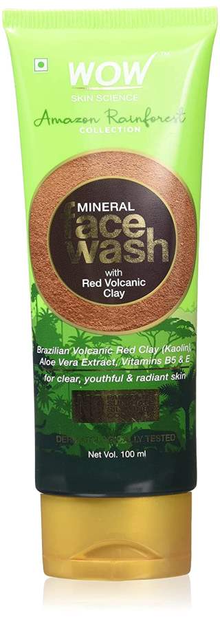 WOW Amazon Rainforest Collection - Mineral Face Wash with Red Volcanic Clay - 100 ml