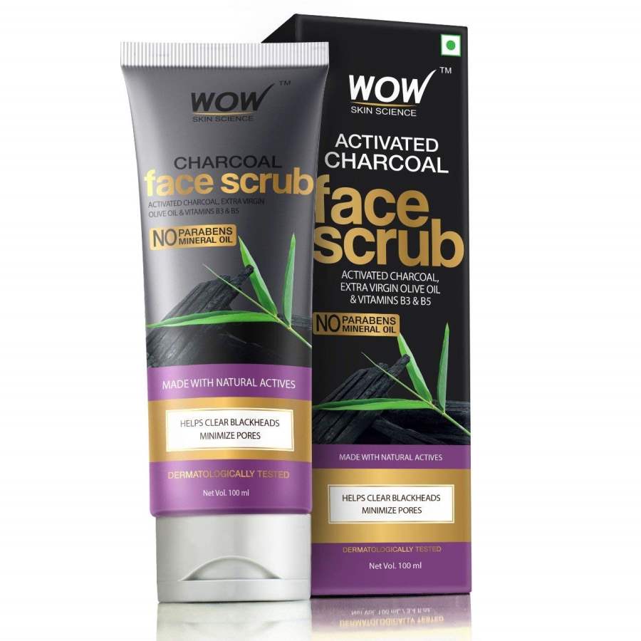 WOW Activated Charcoal Face Scrub - 100 ml
