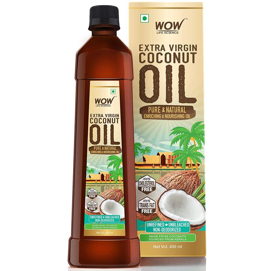 WOW Life Science Cold Pressed Extra Virgin Coconut Oil - 400 ML