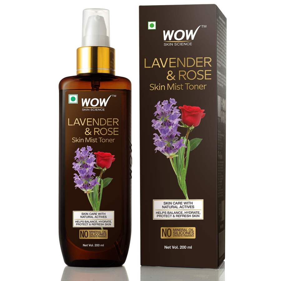 WOW Lavender & Rose No Parabens & Sulphate Skin Mist Toner - 200 ML