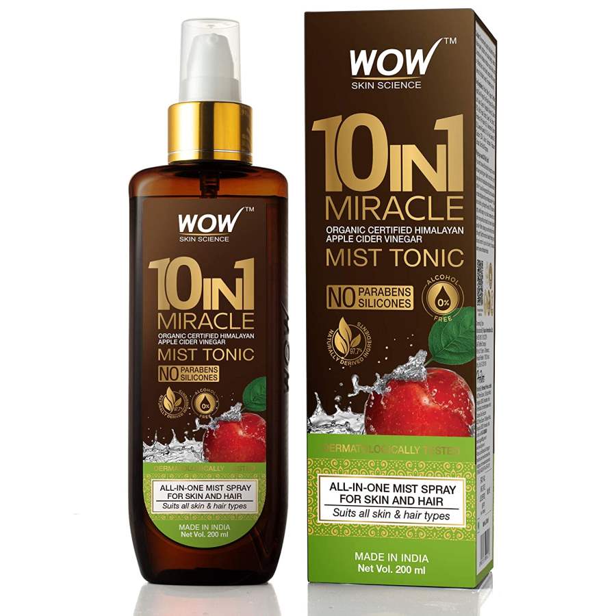 WOW 10 in 1 Miracle Apple Cider Vinegar No Parabens, Sulphate & Silicones Mist Tonic - 200 ML