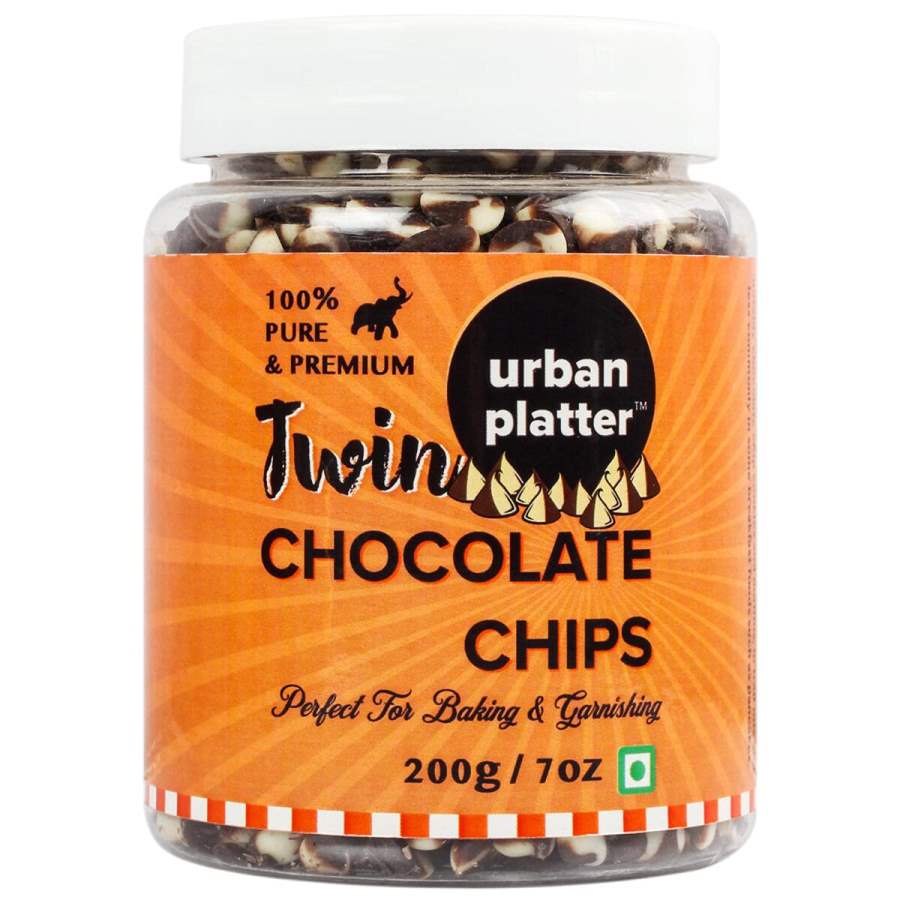 Urban Platter Dark & White Twin Chocolate Chips - 200 GM