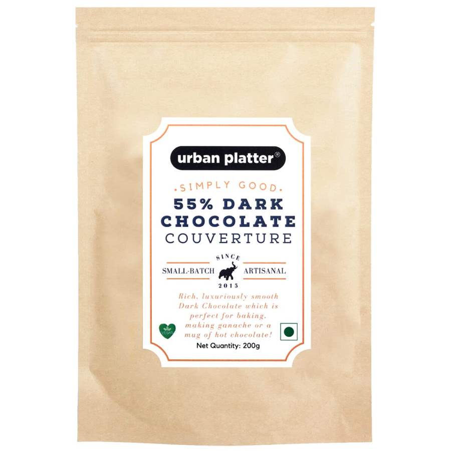 Urban Platter 55% Dark Cooking Chocolate Slab - 200 GM