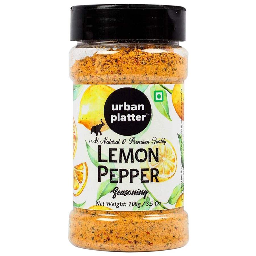 Urban Platter Lemon Pepper Seasoning Mix Shaker Jar - 100g