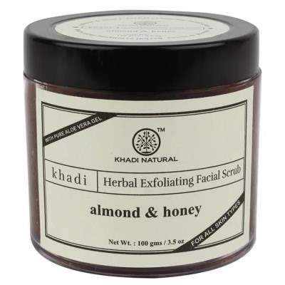 Khadi Natural Almond & Honey Herbal Exfoliating Facial Scrub - 100 GM